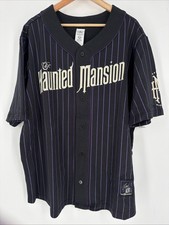 Disney Parks The Haunted Mansion Adult Baseball Jersey Shirt XL NWT picture
