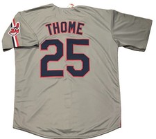 Jim Thome Cleveland Jersey Men’s XL 1993 Indians Road Gray Retro Throwback picture