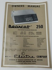 Owners Manual For Bearcat 250, Five Band Scanning Reciever, Circa 1978 picture
