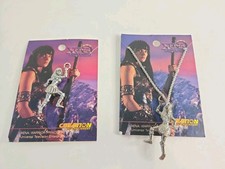Xena Warrior Princess Vintage 1998 Creation Ent 3D Jewelry Set Of 2 picture