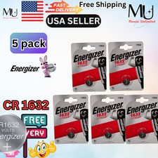 5X Pack Energizer CR 1632  ECR1632 Fresh Stock Lithium 3V Battery Exp Date 2034+ picture