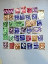 Vintage US Postage Stamp Lot Used 1930s 1940s Washington Lincoln Jefferson picture