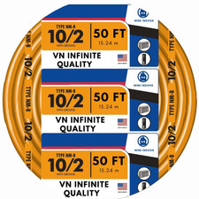 Solid Indoor 10/2 W/G NMB Cable Non-Mettallic Residential Indoor Wire (50FT) picture