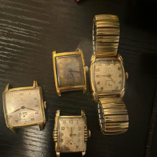 Vintage mechanical tank watch lot picture