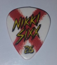 Motley Crue Nikki Sixx 2026 Stage Used Bass Guitar Pick  Saratoga Springs 7/29 picture