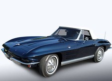 Fits Chevy Chevrolet Corvette 1963-1967 Convertible Soft Top White Pinpoint picture
