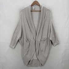 Athleta Ethereal Cocoon Wrap Slouchy Cardigan Womens S/M Gray Stretch Soft Cozy picture