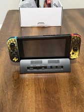 Nintendo Switch Console HAC-001(-01) Black w/ Pikachu Joy-Cons, Dock & Straps picture
