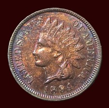 1894 Indian Head cent -Uncirculated -  High Grade - Purple Tones -  picture