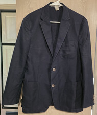 SUITSUPPLY Made Portugal Blazer Men's 38S Navy MIANI Cotton Surgeon's Cuffs picture