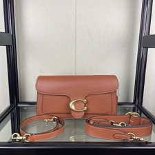 COACH CCX04 Tabby Shoulder Bag 26 Natural Grain Leather Brown B4ND7 With Charm picture