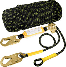 TRSMIMA Rope Harness Safety Lanyard:50Ft Roofing Rope Fall Protection picture