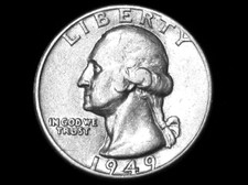 1949-D Washington Quarter --- Almost Uncirculated +++ picture