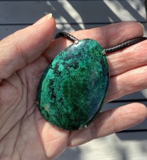 HUGE Vintage Israel 1950s Eilat Stone Pendant Brooch  930 Marked Silver Judaica picture
