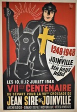 Original 1948 Celebration Poster for the 700th Anniversary of the 7th Holy Crusa picture