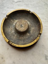 Vintage WWI French 105mm MLE Howitzer Canon Shell Brass Ashtray Trench Art 1913 picture