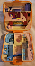 VINTAGE 1989 BLUEBIRD TOYS POLLY POCKET POLLY'S TOWNHOUSE COMPACT ORANGE CASE picture