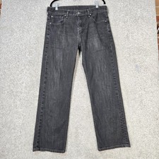 Levi’s 569 Loose Straight Jeans Mens 34x30 Black/Gray Charcoal picture