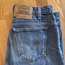 Levi's Orange Tabs 505 Straight Fit Pants Vintage 90s, Paper Tag, Size 34 picture