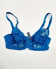 Ann Summers Sexy Lace Fuller Bust Non Pad Plunge Bra in Teal Size 34F - New picture