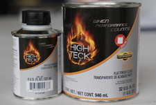 High Teck 77165 Matte Clear coat QUART Kit. Auto Flat Finish Clearcoat picture