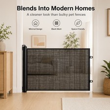 Retractable Pet Barrier;  Extendable Mesh Gate Suitable for Cats And Small Dogs picture