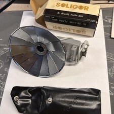 Vintage Soligor BL Deluxe Flash Gun Made In Japan Includes Instructions Box Case picture