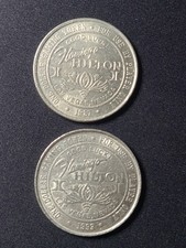Flamingo Hilton-Lot Of Two- $1 Slot Tokens-Las Vegas, NV. *FREE SHIPPING* 🎰🪙💰 picture