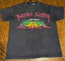 Vintage 1986 Twisted Sister Come Out and Play Tour T-Shirt  picture