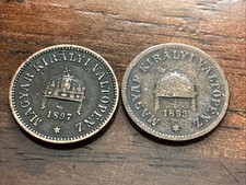 Hungary  Two Filler Collection  1893 &1897  (2 BZ Coins) picture