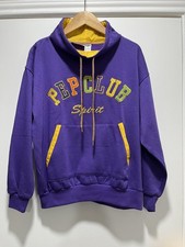 VTG GITANO Sweatshirt Pep Spirit 80’s Purple Women’s Winter Large Tie String EUC picture