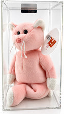 RARE Prototype Pink Kitty Teddy Beanie Baby Signed by Ty TBB Authenticated picture