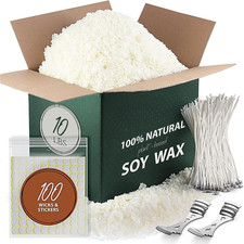 LammLoe 10 lb Soy Candle Making Kit Natural Wax Flakes Accessories Paraffin Free picture