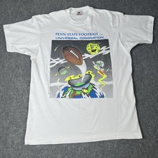 Vtg 1990s Penn State PSU Nittany Lions UFO Alien Single Stitch T-shirt Tee Xl picture