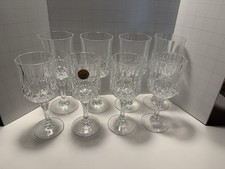 Cristal D Arques Glasses 24% Lead Crystal Set Of 8 Glasses - 6 Oz And 8 Oz picture