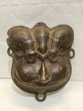 Antique Hindu Traditional Indian Ritual Bronze Mythical KirtiMukha Yali Old Rare picture