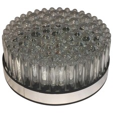 1960s Limburg Round Bubble Dome Ice Glass Flush Mount Wall or Ceiling Light picture