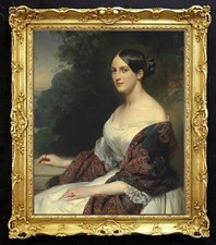 Hand Painted Oil Painting Classical Noble Lady Portrait Vintage Female Figure picture
