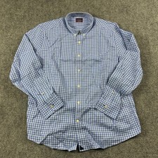 UNTUCKit Moletto Shirt Mens XXL Blue Gingham Performance Stretch Button Down New picture