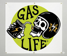 Gas Life® Signal Wall Art / Banner - Chopper Bobber Bagger Garage Shop Culture picture
