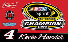 2014 Kevin Harvick #4 Champion Cup Nascar Racing 3x5 FT Flag Wall Decore Banner picture