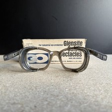 Vintage Glensite Safety Spectacles with Wide Shields for Industrial Protection picture