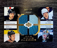Upper Deck 2007-08 Fab Four Fabrics Selanne/Getzlaf/Giguere/Niedermayer /100 picture