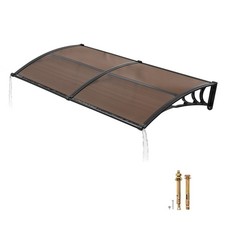 Uimoso 38x78 in Outdoor Door Awning with Metal Bracket and Water Drainage System picture