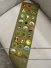 Vintage 1960s Boy Scouts BSA Merit Badges Cards Patches Troop 14 Ohio Lot picture