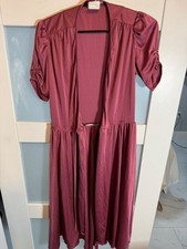 Vintage 100% Nylon Mauve Midi Dress By Albert Nipon Size 5                 36-25 picture