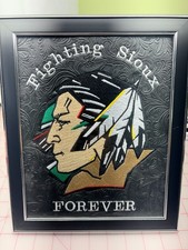 Fighting Sioux Embrodered Logo Framed and ready to display 8” X 10” picture
