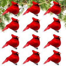 12 Pack Small Cardinals Tiny Cardinals Mini Cardinal Red Birds for Crafts Art... picture
