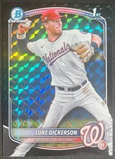 2025 BOWMAN CHROME LUKE DICKERSON GEOMETIC BLACK REFRACTOR 510 1ST G2U picture