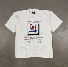 Vintage 1986 Louisville Cardinals College Sportswear Retro Tee T-Shirt Large picture